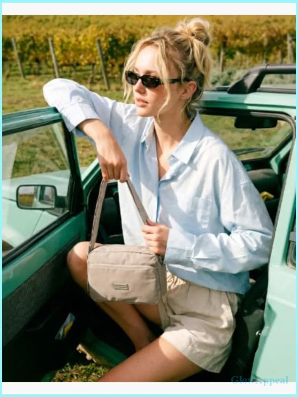 Foldable Crossbody Bag, Small Travel Purse, Water-Resistant Sling